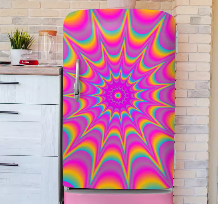 Colorful Spiral Pattern fridge sticker - TenStickers