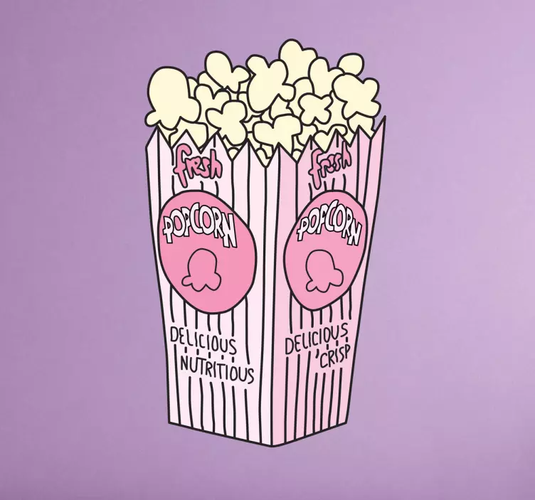 Colour Pop Corn Bag Decal - TenStickers