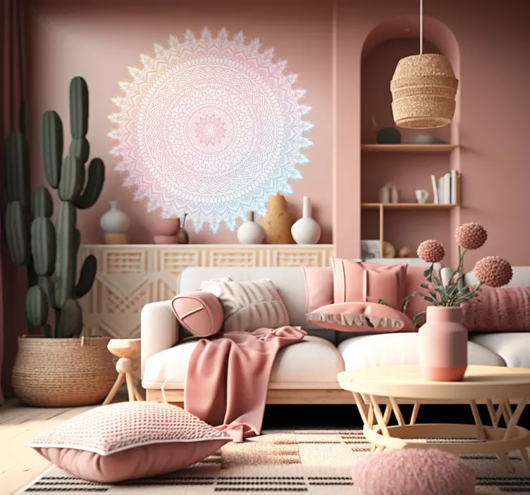 Colourful Mandala Floral Wall Sticker - TenStickers