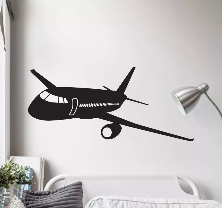 Commercial plane travel stickers - TenStickers