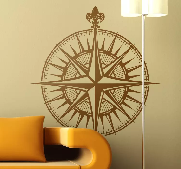 Nautical compass wall sticker - TenStickers