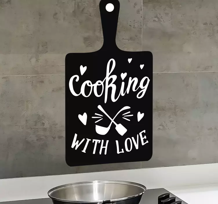 Cooking love kitchen wall sticker - TenStickers