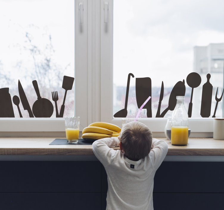 Cookware window vinyl sticker - TenStickers