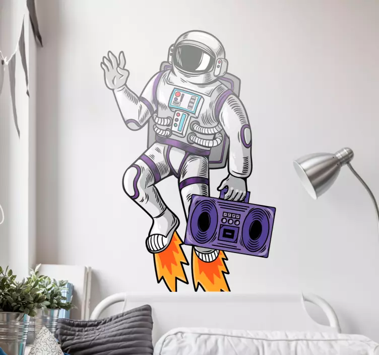 Cosmic sound space wall sticker - TenStickers