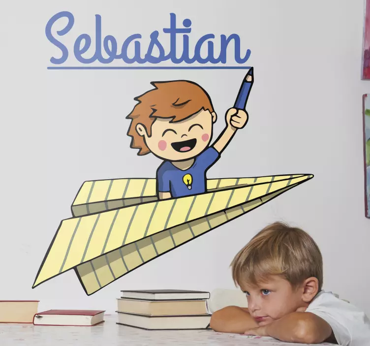 Custom School Kid´s Name Sticker - TenStickers