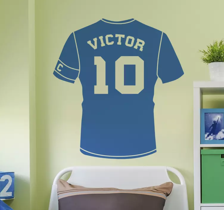 Customisable Name Football Wall Sticker - TenStickers