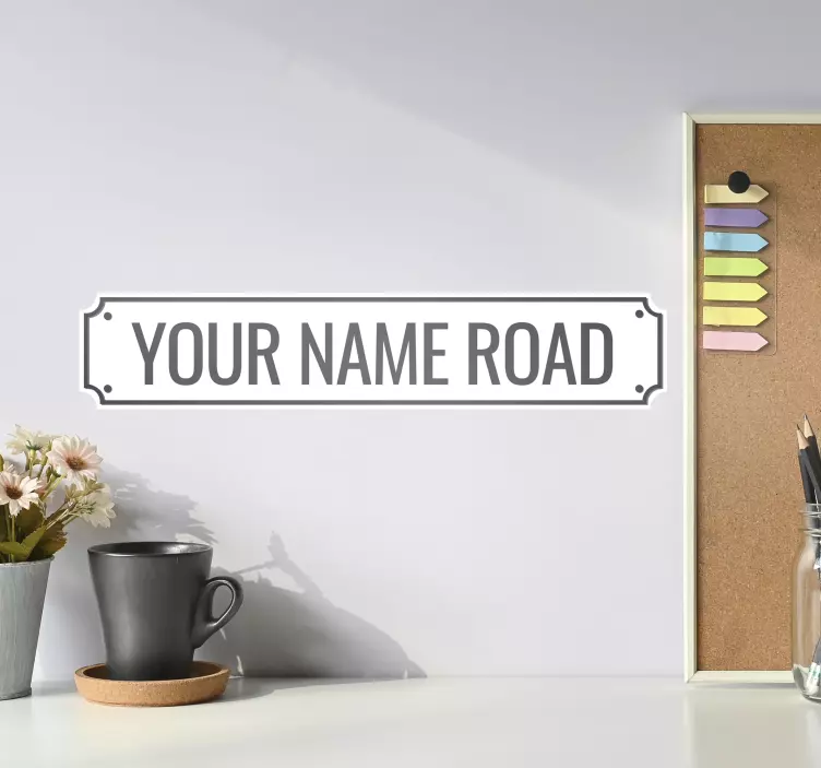Customisable UK street sign wall sticker - TenStickers