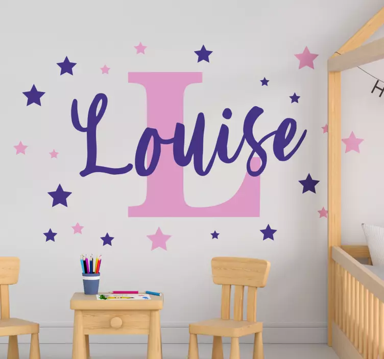 Customizable star Vinyl Personalised Sticker - TenStickers