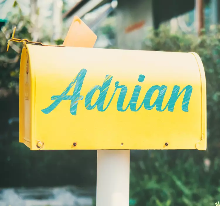 Customisable classic name postbox sticker - TenStickers