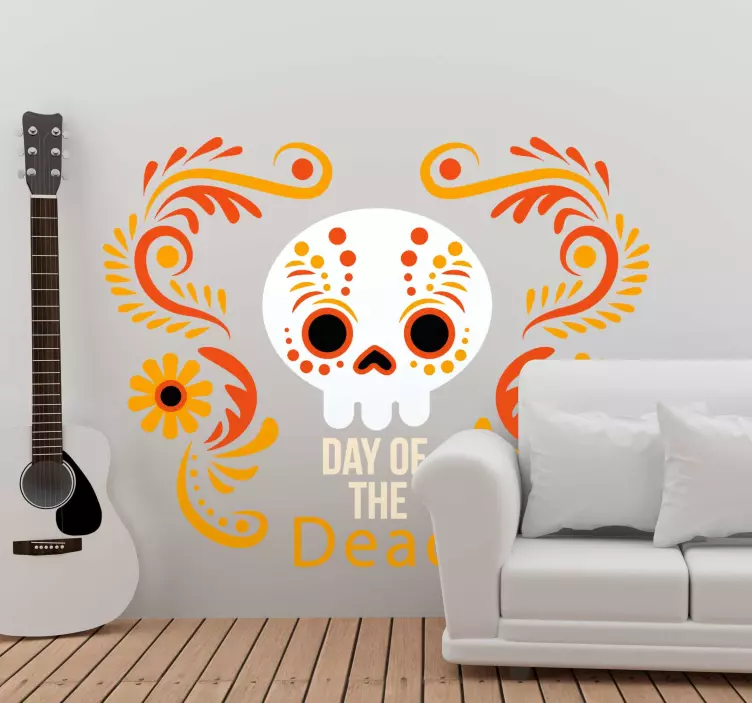 Day of the Dead halloween sticker - TenStickers