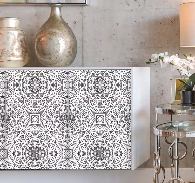 Indian ornamental pattern furniture decal - TenStickers