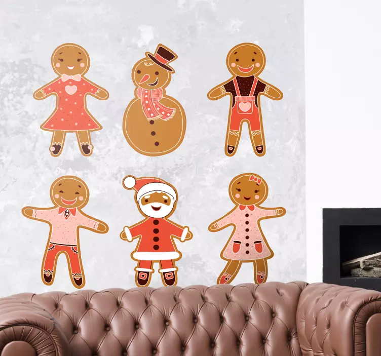 Different Christmas figures christmas sticker - TenStickers