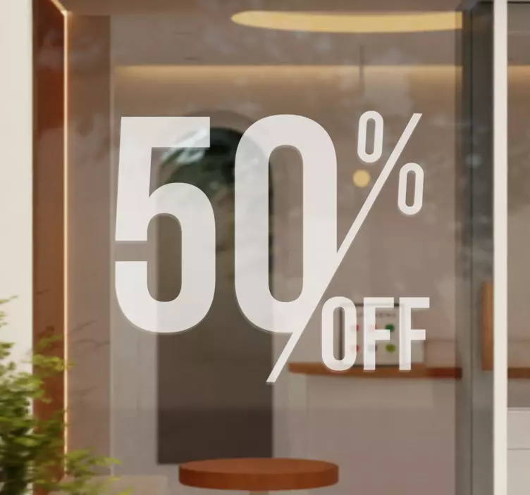 Discounts shop window sticker - TenStickers