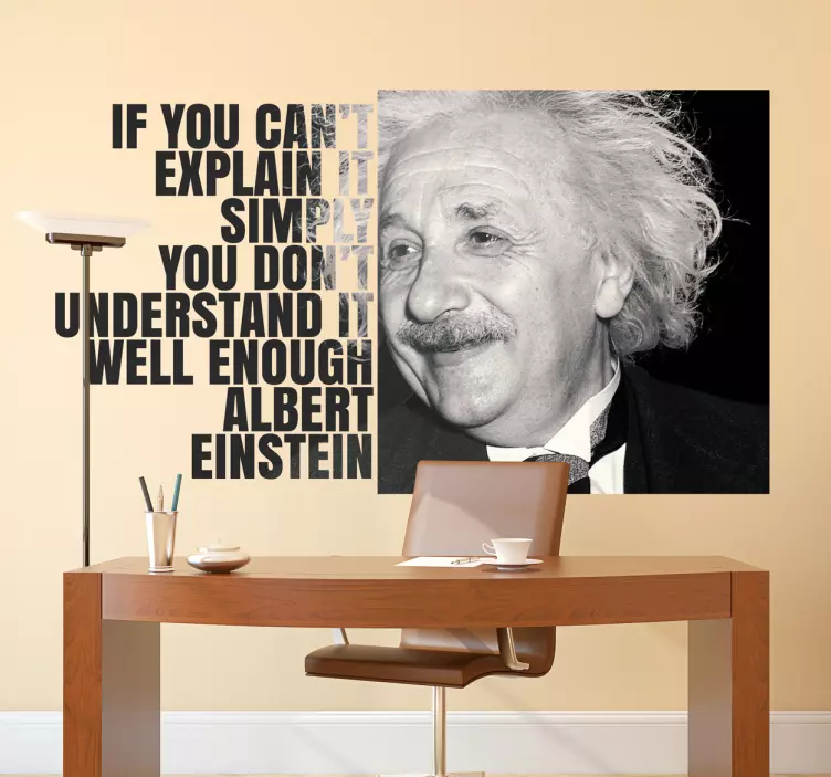 Einstein character quote sticker - TenStickers