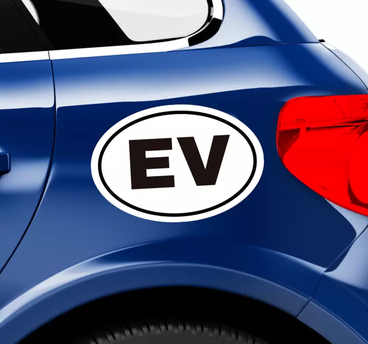 Electric vehicle signature icon car sticker - TenStickers