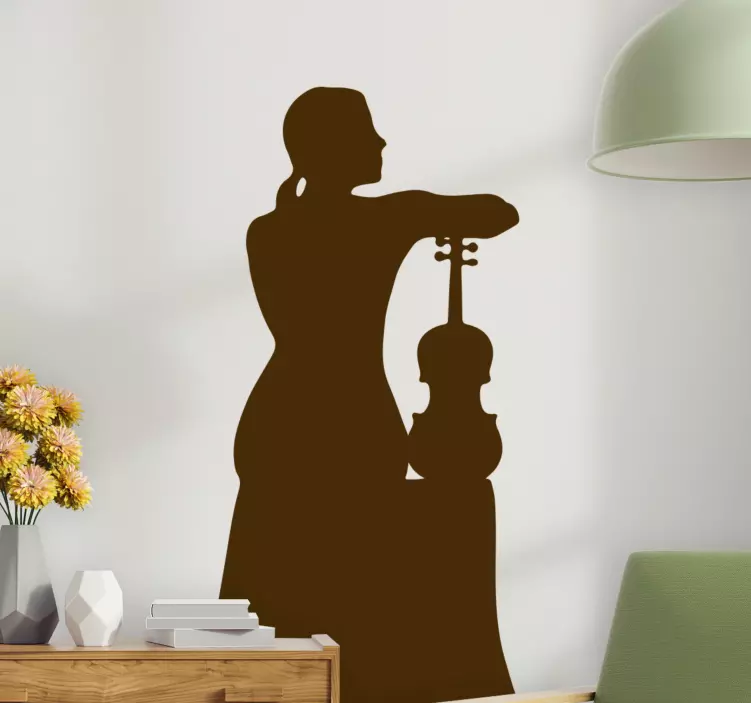 Elegant Musician Silhouette musical stickers - TenStickers