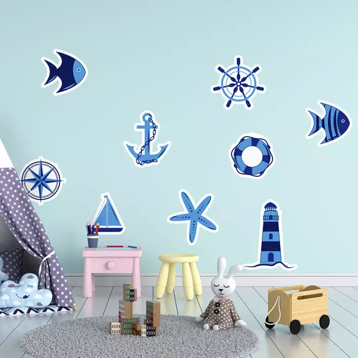 Elements of the sea nautical wall sticker - TenStickers