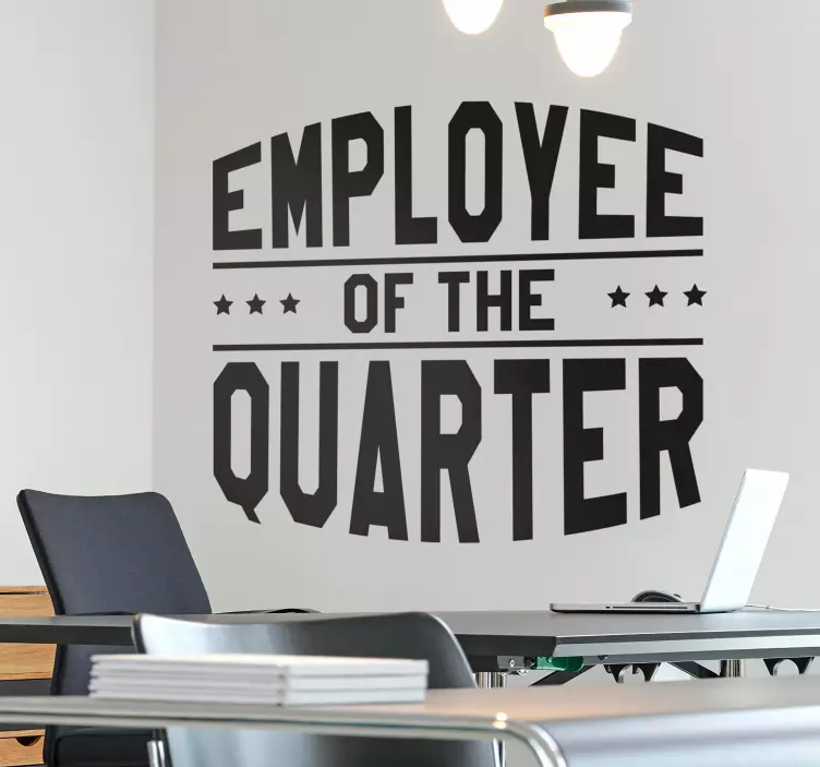 Employee of the Quarter Wall Sticker - TenStickers