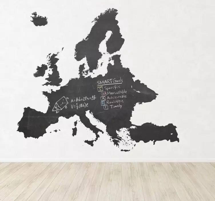 Europe Blackboard Sticker - TenStickers