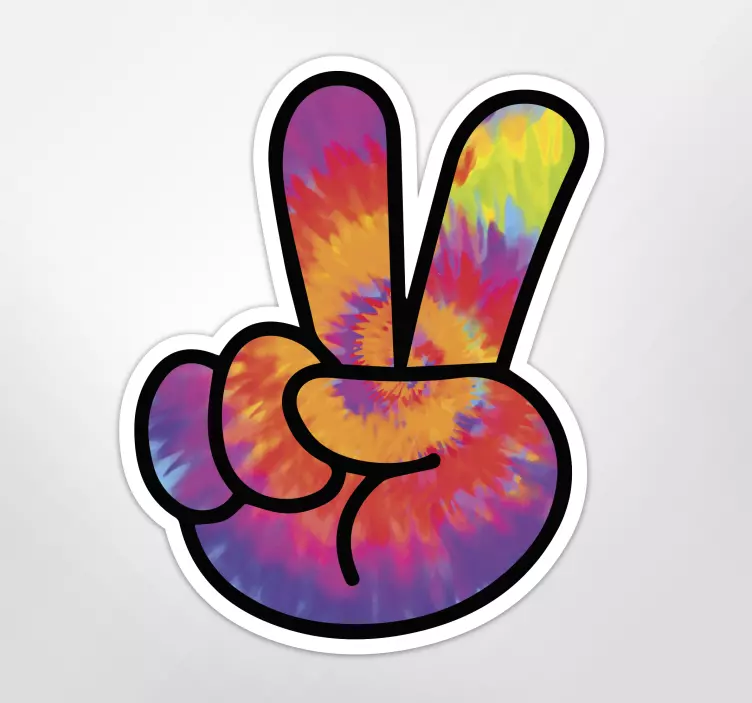 Fingers crossed peace sign motorcycle decal - TenStickers