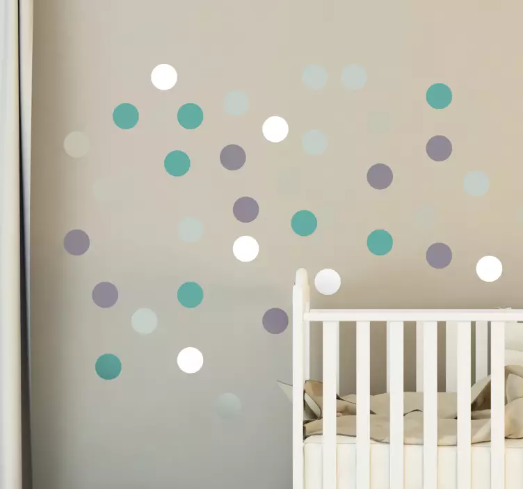Five Colour Wall Spot Stickers - TenStickers