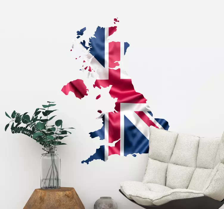 Flag Map of Britain Wall sticker - TenStickers