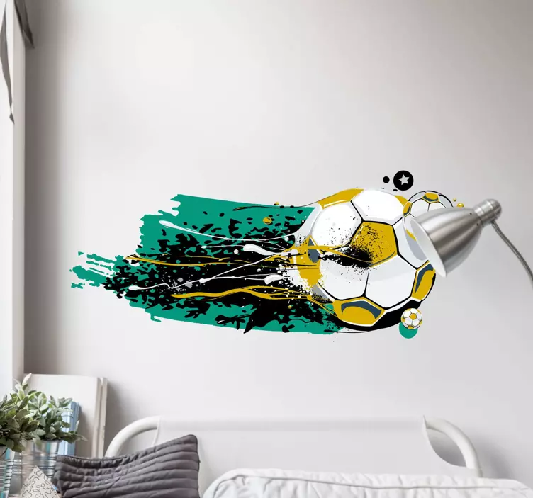 Football graffiti wall sticker - TenStickers