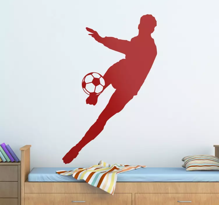 Footballer Silhouette Sticker - TenStickers