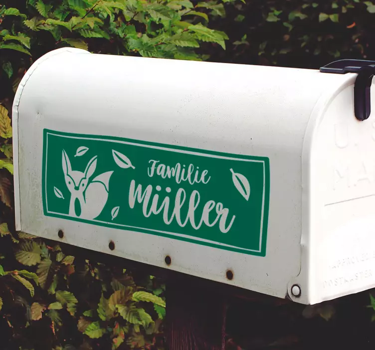 Fox family letter home text wall decal - TenStickers