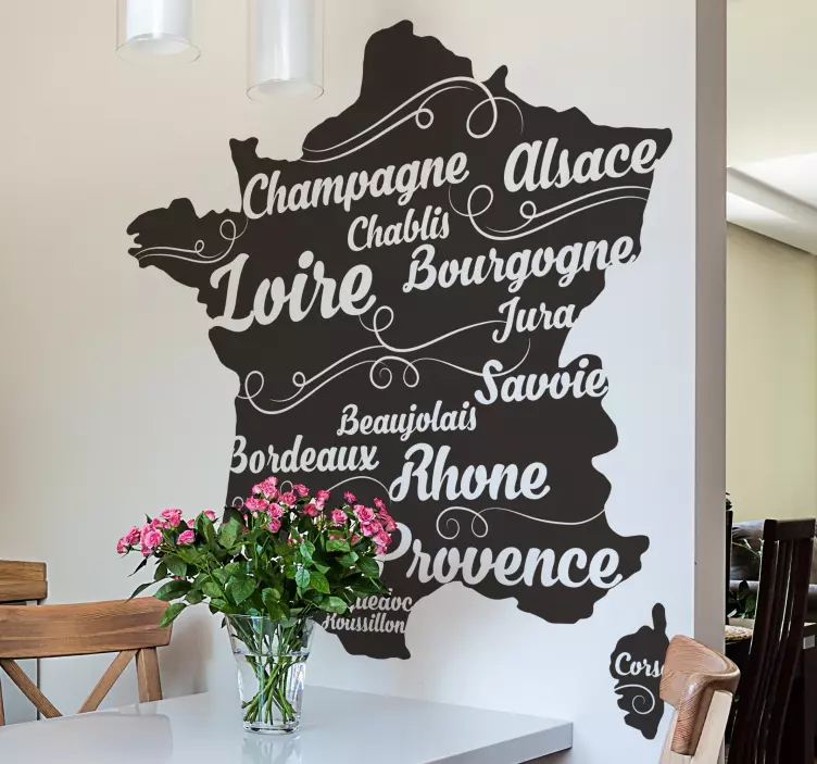 French Vine Types Drink Sticker - TenStickers