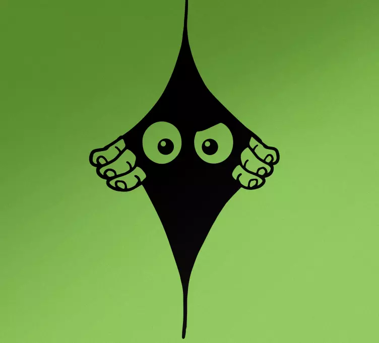 Funny monocolor peeking eyes car sticker - TenStickers