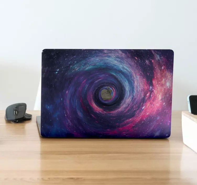 Galaxy spiral science laptop sticker - TenStickers