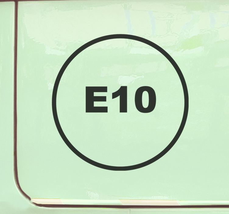 Gasoline E10 car vinyl sticker - TenStickers