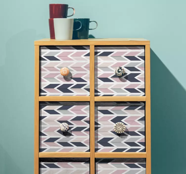 geometric pattern furniture sticker - TenStickers