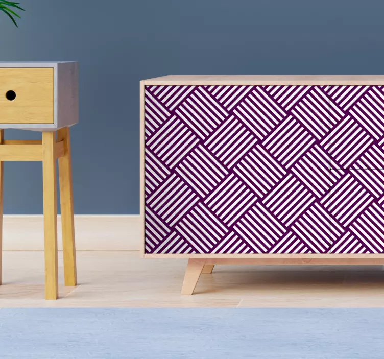 Geometrical hypnotic pattern furniture decal - TenStickers