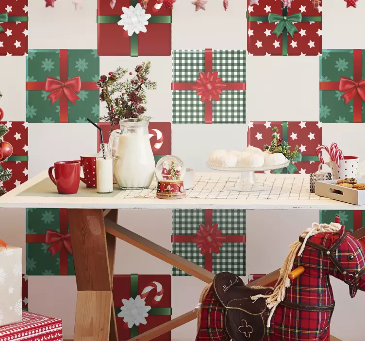 Gift boxes pack christmas sticker - TenStickers