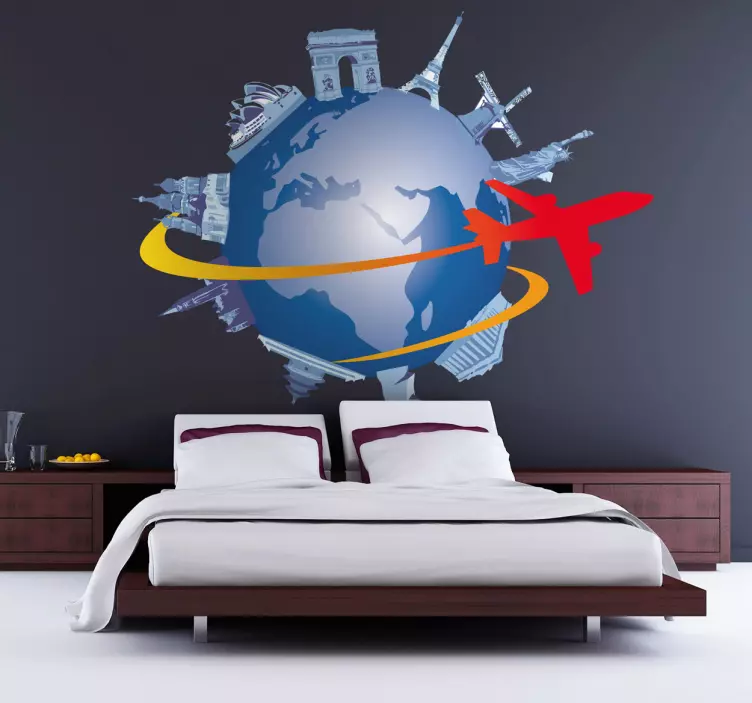 Global Monuments Wall Sticker - TenStickers