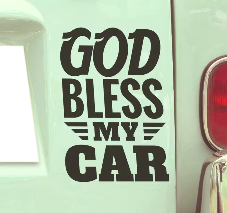 God bless my car vinyl sticker - TenStickers