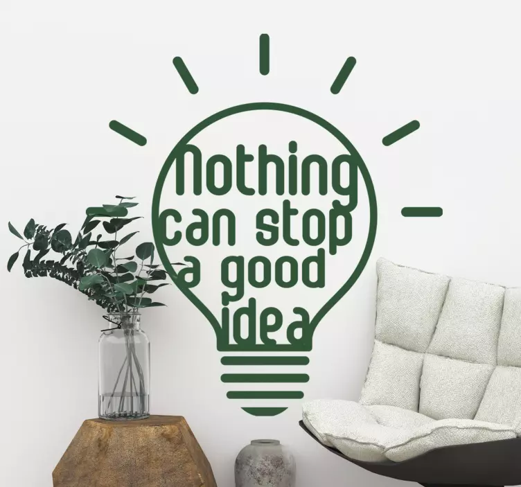 Good Idea text wall sticker - TenStickers
