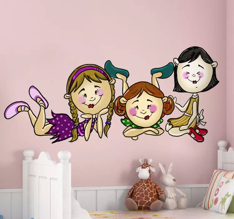 Group of Girls Kids Decal - TenStickers