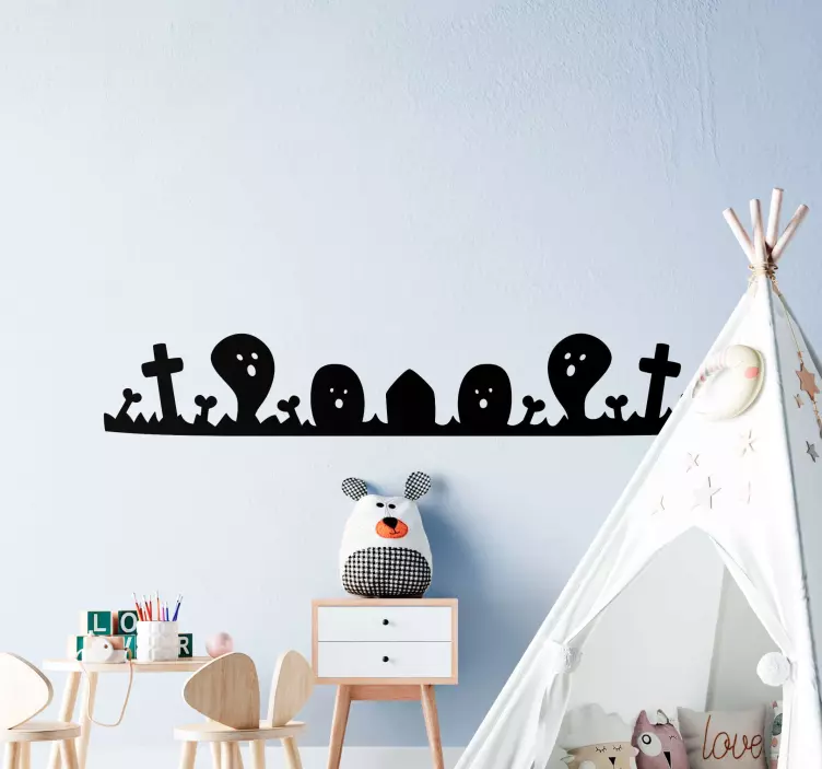 Halloween elements border sticker - TenStickers