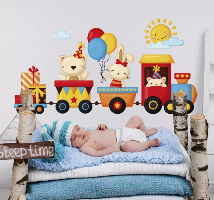 Happy train wall stickers for kid - TenStickers