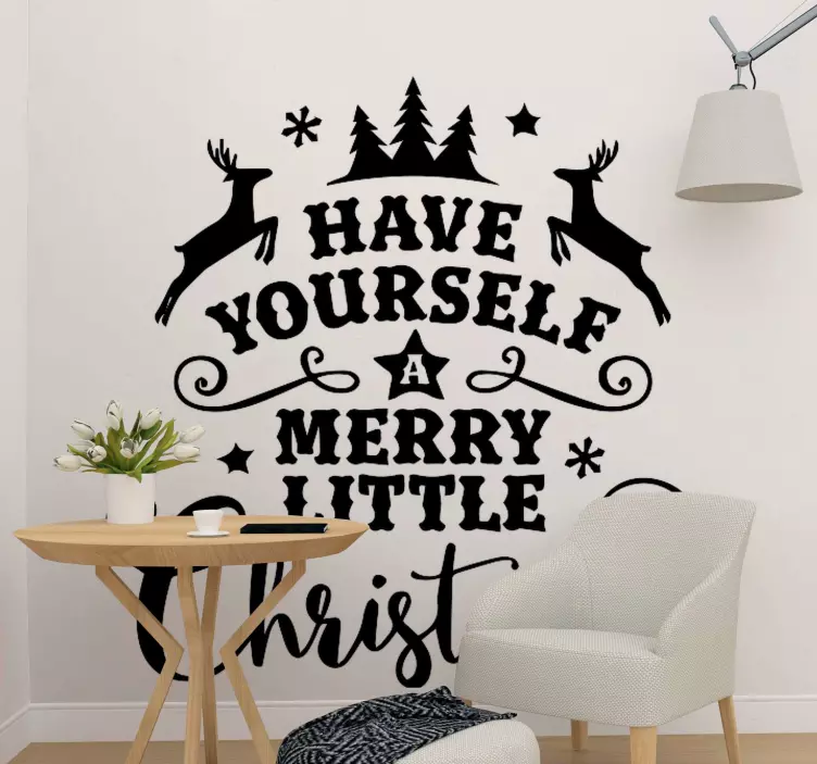 Have yourself a merry Christmas quote sticker - TenStickers