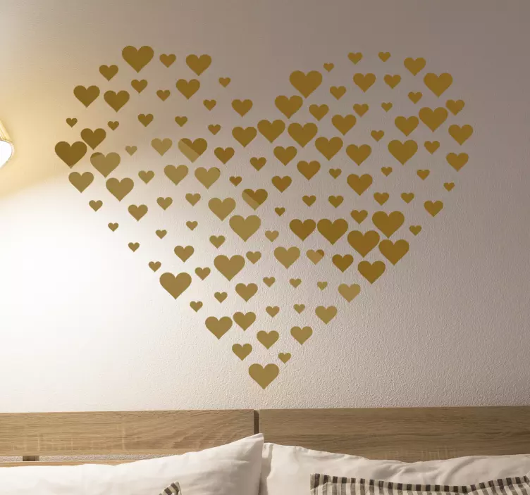 Heart of hearts love decal - TenStickers