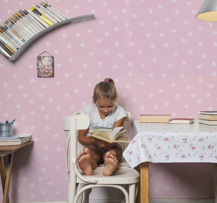 Hearts Wall Mural sticker - TenStickers