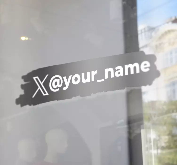 highlighted twitter symbol shop window sticker - TenStickers