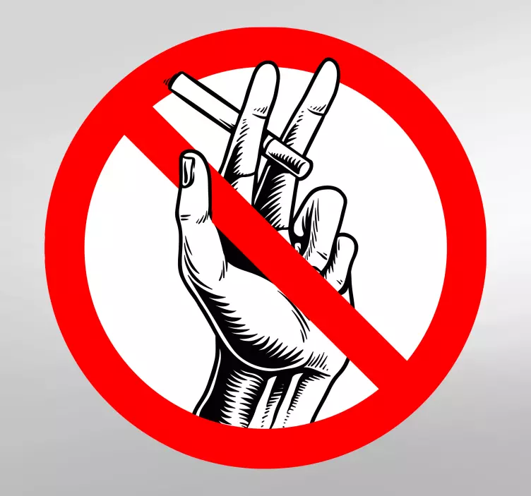 illustration cigarette icon sticker - TenStickers