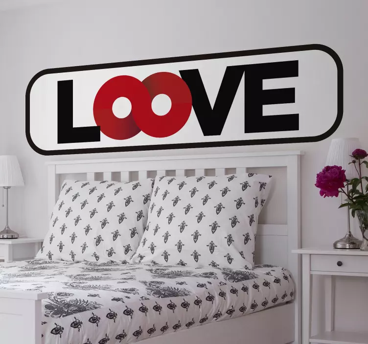 Infinity love headboard sticker - TenStickers