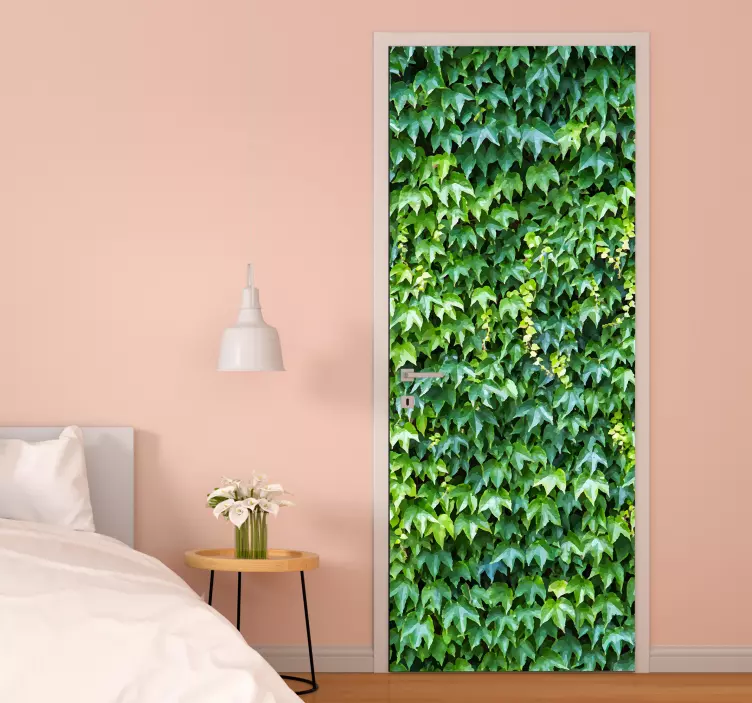 Ivy plant door vinyl sticker - TenStickers