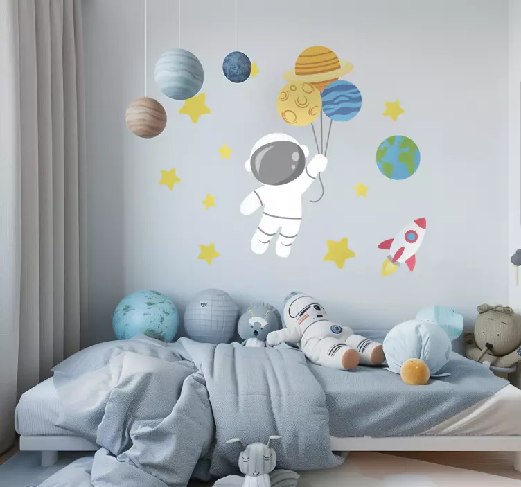 Kids astronaut space sticker - TenStickers